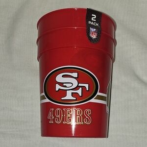 🟢 NFL 49ers Cups Red Drinkware Set